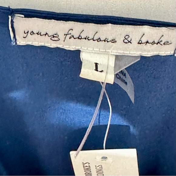 Young Fabulous & Broke NWT Wrap Royal Jewel Blue Mini V-Neck Mini Dress - Picture 8 of 16